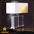 Dormitorio tela Lampshade lámparas de cristal de la tabla (TL1114)